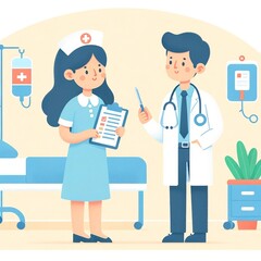 Fototapeta premium doctor and nurse