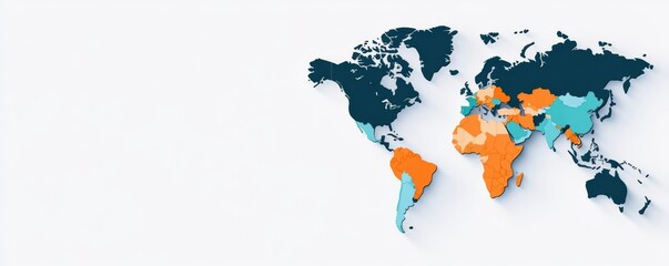 Naklejka premium Dynamic infographic with animated graphs showing global population growth trends, population data, demographic analytics