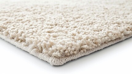 Fuzzy carpet on white background. Interior element