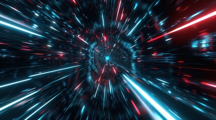 Abstract Lights Tunnel