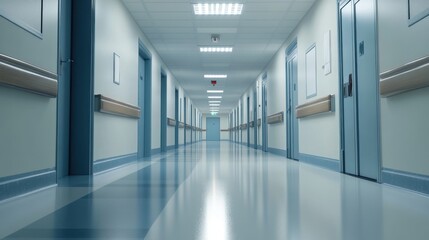 Naklejka premium Hospital Corridor Interior
