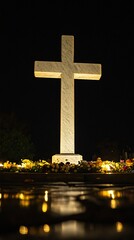 Catholic All Saints' Day background at night