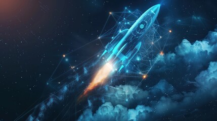 Rocket Launch in Space