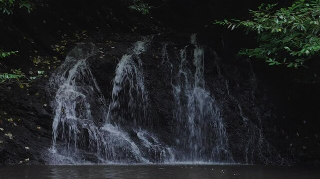 Waterfall flowing down the rocks. Castleshane, Monaghan
