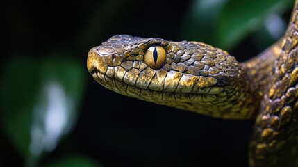 Obraz premium Close-up of a Snake in the Jungle