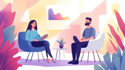 interview hiring concept illustration