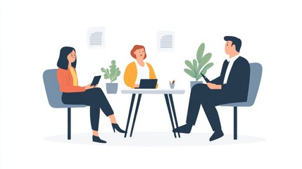 interview hiring concept illustration