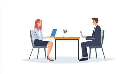 interview hiring concept illustration