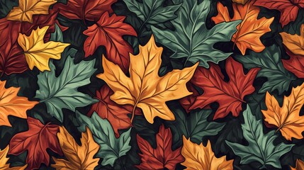 leafs pattern  backround illustration 