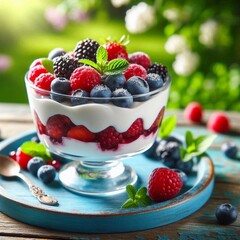 Joghurt mit Waldbeeren