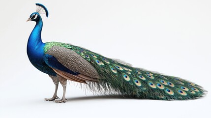 Naklejka premium Peacock Feathers Display