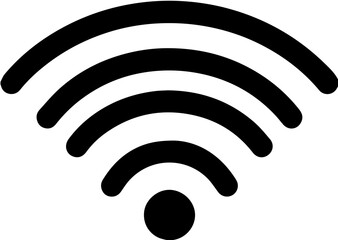 WiFi signal icon: wireless internet connection symbol