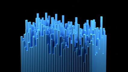 geometrical abstract background 3d illustration. Can be used to represent big data information, software network intelligence, contemporary futuristic pattern