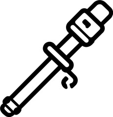 Sword black and white icon simple design image