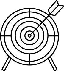 Target icon, arrow, target, goal achievement image