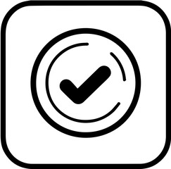 Check mark image, simple graphic symbolizing confirmation and completion