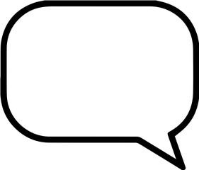 Fototapeta premium Speech bubble icon, simple graphic element symbolizing conversation and communication