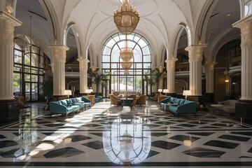Obraz premium The golden ratio of a hotel with a Renaissance motif