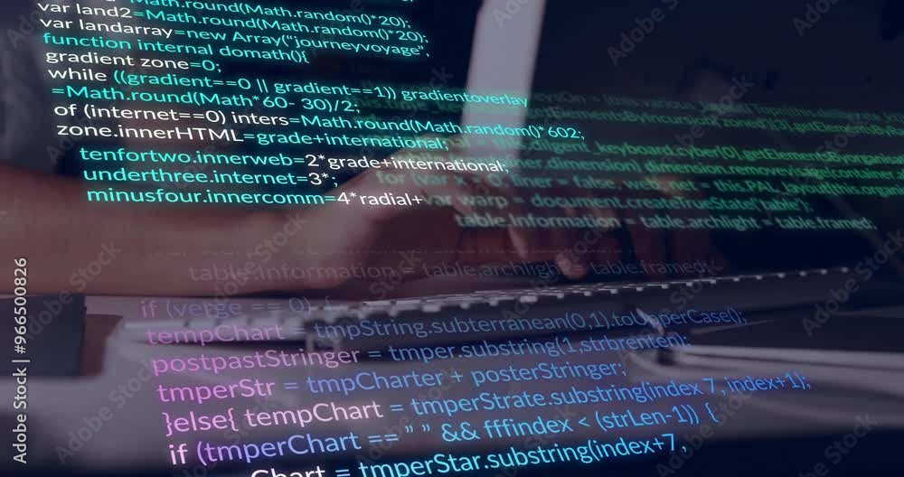 Aufkleber animation of financial data processing over caucasian businesswoman using computer