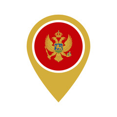 Montenegro flag location icon