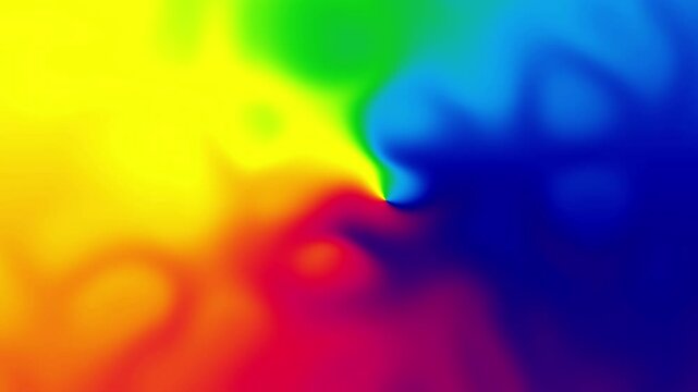 Abstract animated stained background seamless loop video - watercolor splotch effect - rainbow full color spectrum