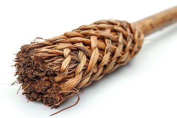 Close-up of a Woven Broom