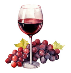 PNG Wine grapes drink glass.