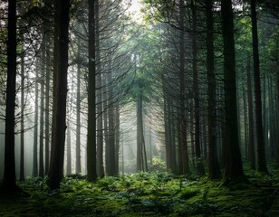 Obraz premium morning in the forest