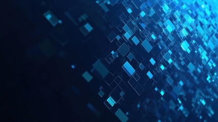 Background Abstract for Blue colored Tech Finance Fintech Pixel Pattern. Abstract Business Tech Science Vector Backdrop