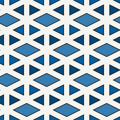 Contemporary geometric pattern. Repeated triangles ornament. Modern geo abstract background. Seamless surface design. Mosaic wallpaper. Digital paper, textile print. Vector illustration