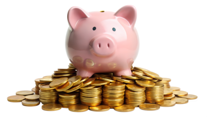 piggy bank with coins