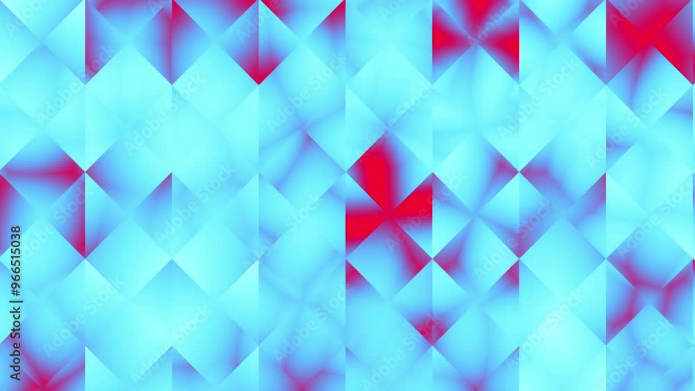 Leinwandbilder blue and red glossy squares abstract tech motion design. loop 4k