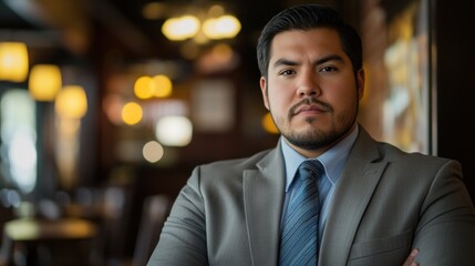 A Man in a Suit with a Serious Expression