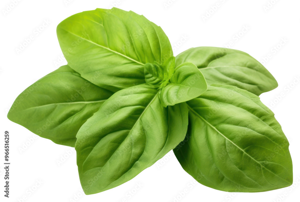 Sticker PNG Basil leaves vegetable plant herbs.