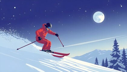 Nighttime Skiing Adventure