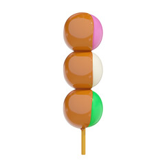 Dango stick 3d on png transparent background.