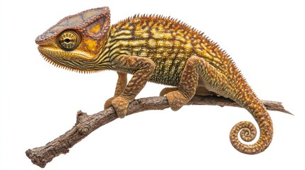 Fototapeta premium Close-up of a Colorful Chameleon on a Branch