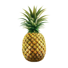 Fototapeta premium Fresh ripe pineapple isolated on white background. Perfect tropical fruit for a healthy diet and delicious recipes.