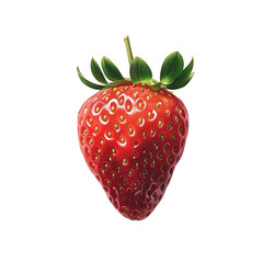 Fresh ripe strawberry isolated on a white background. Perfect for fruit, food, and healthy eating concepts.