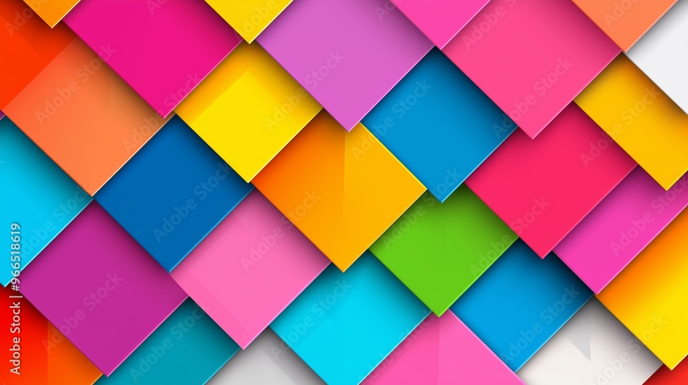 Aufkleber a colorful background with many different colored squares. the background is very bright and cheerfu