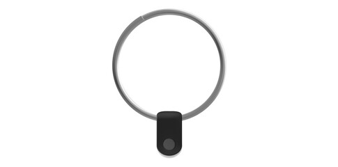 Realistic Metallic Key Ring Vector Illustration.	