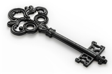 Ornate Black Skeleton Key