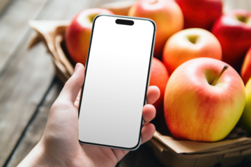 Phone screen png product mockup, transparent design