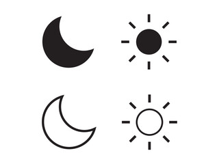 Obraz premium collection of nigh mode icons