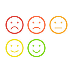 set of rating emoji icons