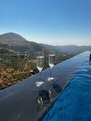 Mountain views and champagne 