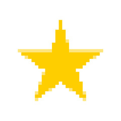 Sparkle Star Pixel Art for Creative and Retro Design