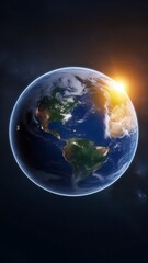 Fototapeta premium 3d rendering of planet earth