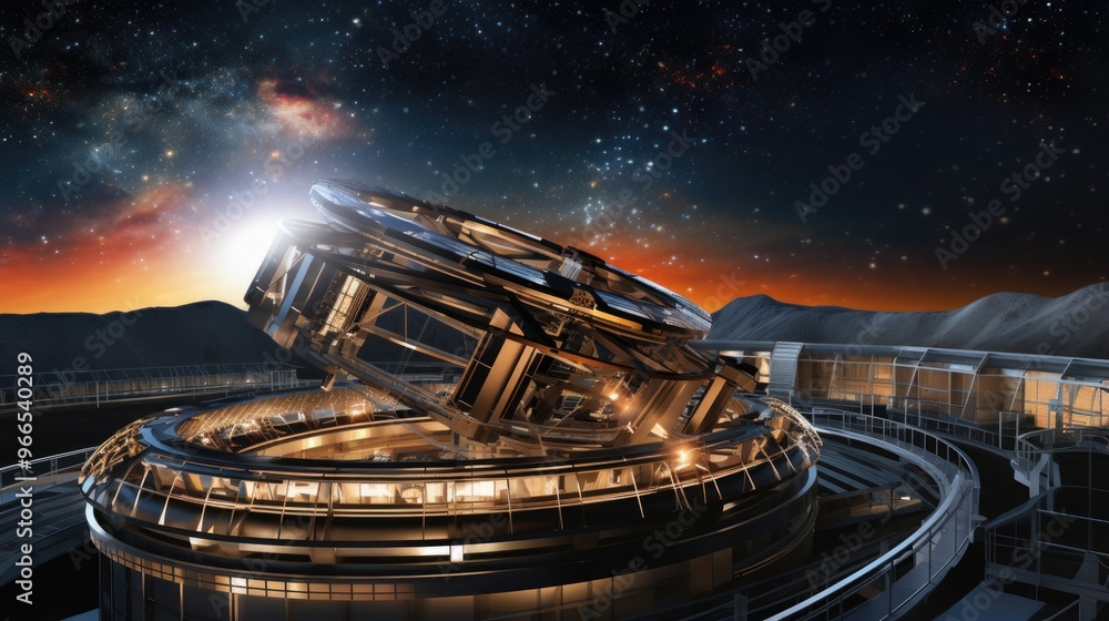 Poster a futuristic spaceship with a glowing interior, orbiting a distant planet. the view from the window 