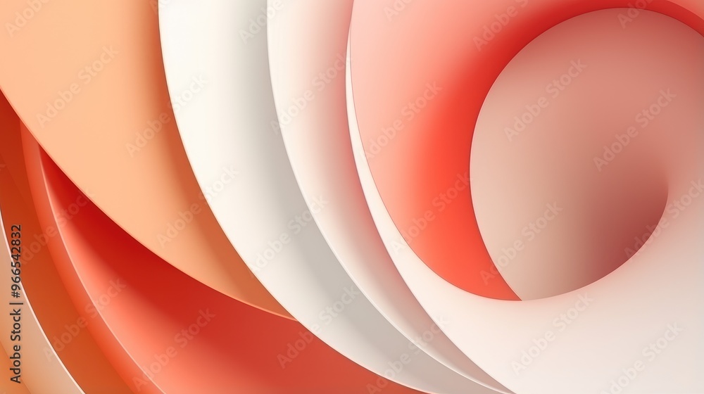 Poster a modern abstract background with soft, curved shapes in shades of orange and white. the design crea